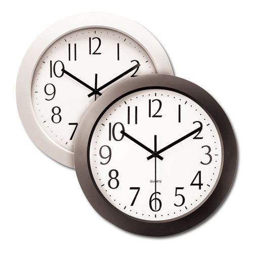 Whisper Quiet Clock, 12" Overall Diameter, Black Case, 1 Aa (sold Separately)