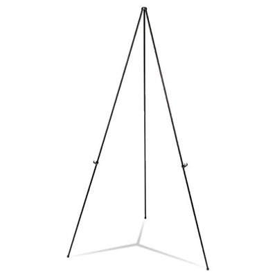 Heavy-duty Instant Setup Foldaway Easel, Adjusts 25" To 63" High, Aluminum, Black