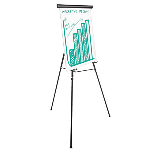 Heavy-duty Adjustable Presentation Easel, 69" Maximum Height, Metal, Silver