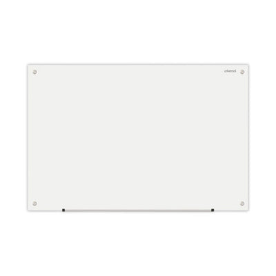 Frameless Glass Marker Board, 36 X 24, White Surface