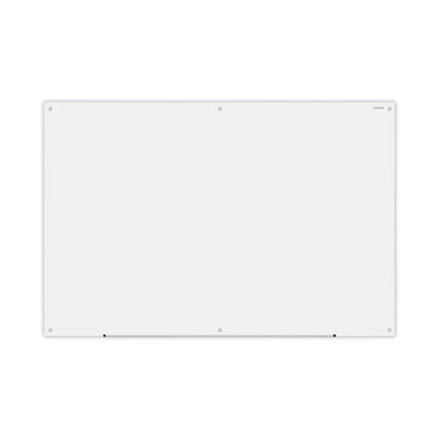 Frameless Glass Marker Board, 72 X 48, White Surface