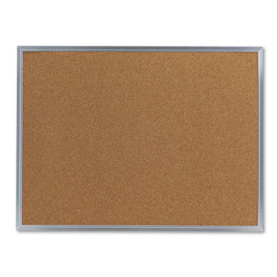 Cork Bulletin Board, 24 X 18, Natural Surface, Aluminum Frame