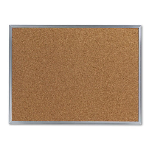 Cork Bulletin Board, 24 X 18, Natural Surface, Aluminum Frame