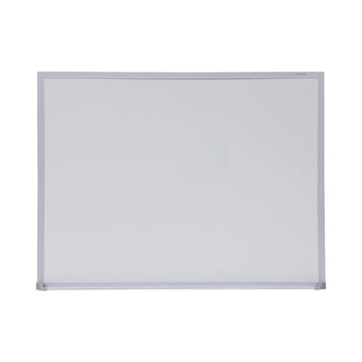 Melamine Dry Erase Board With Aluminum Frame, 24 X 18, White Surface, Anodized Aluminum Frame