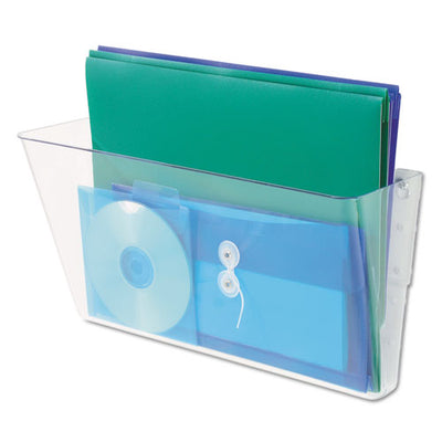 Wall Files, Letter Size, 13" X 4" X 7", Clear