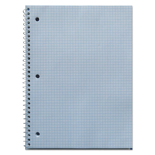 Wirebound Notebook, 1 Subject, Quadrille Rule, Black Cover, 10.5 X 8, 70 Sheets