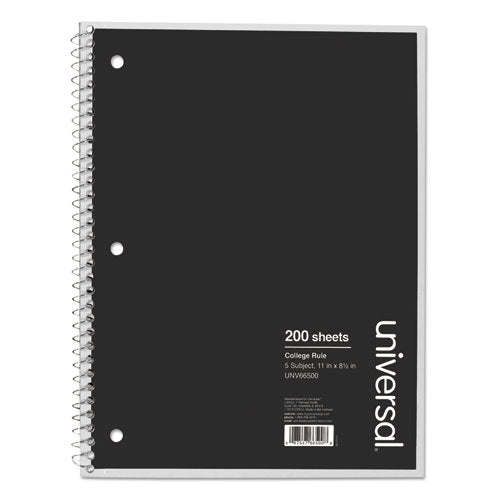 Wirebound Notebook, 1 Subject, Quadrille Rule, Assorted Covers, 10.5 X 8, 70 Sheets, 4/pack