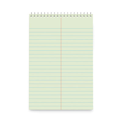 Steno Pads, Gregg Rule, Red Cover, 80 Green-tint 6 X 9 Sheets, 6/pack