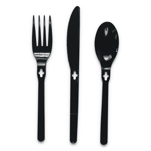 Spoon Wego Polystyrene, Spoon, Black, 1000/carton