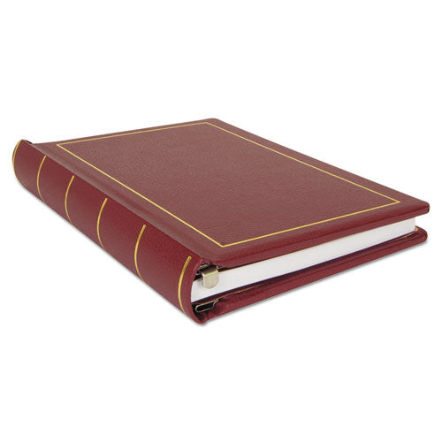 Looseleaf Corporation Minute Book, 1 Subject, Unruled, Red/gold Cover, 11 X 8.5, 250 Sheets