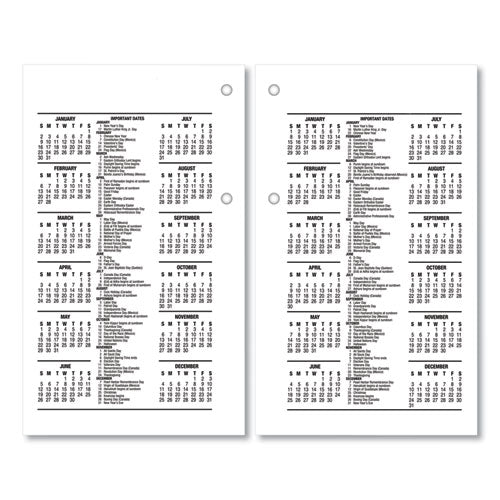 Desk Calendar Recycled Refill, 3.5 X 6, White Sheets, 2023