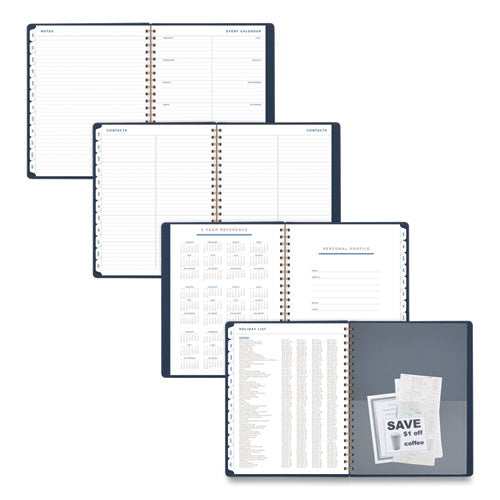 Signature Collection Firenze Navy Weekly/monthly Planner, 11 X 8.5, Navy Cover, 13-month (jan To Jan): 2023 To 2024