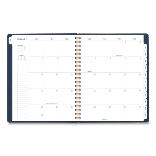Signature Collection Firenze Navy Weekly/monthly Planner, 11 X 8.5, Navy Cover, 13-month (jan To Jan): 2023 To 2024