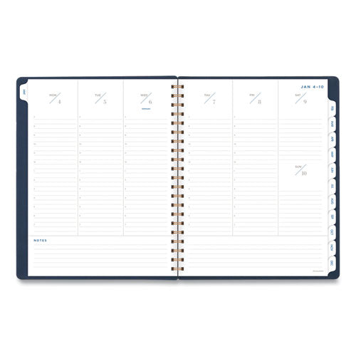 Signature Collection Firenze Navy Weekly/monthly Planner, 11 X 8.5, Navy Cover, 13-month (jan To Jan): 2023 To 2024