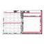 Analeis Monthly Planner, Analeis Floral Artwork, 10 X 8, White/black/coral Cover, 12-month (jan To Dec): 2023