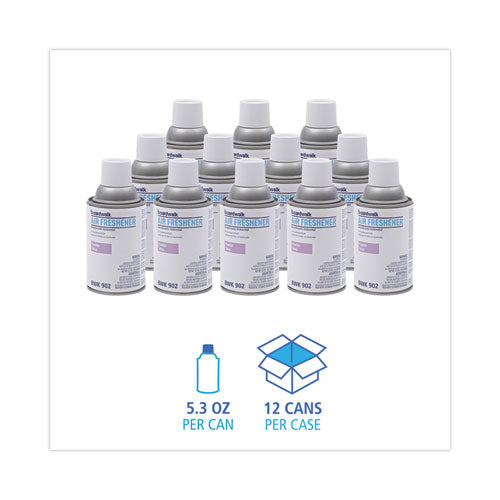 Metered Air Freshener Refill, Powder Mist, 5.3 Oz Aerosol Spray, 12/carton