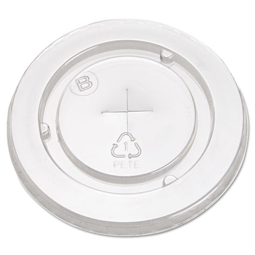 Crystal-clear Cold Cup Straw-slot Lids, Fits 9 To 10 Oz Pet Cups, 1,000/carton