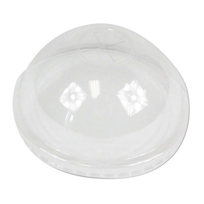 Pet Cold Cup Dome Lids, Fits 9 Oz Squat/12 Oz Pet Cups, Clear, 1,000/carton