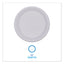 Hi-impact Plastic Dinnerware, Plate, 10" Dia, White, 500/carton