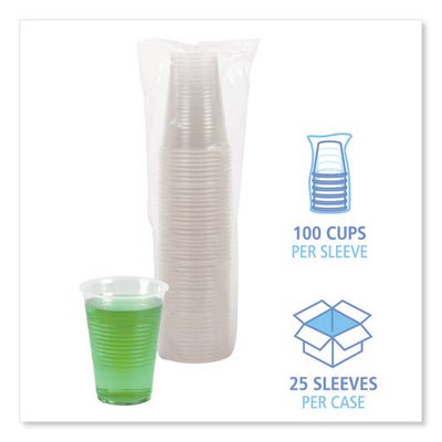 Translucent Plastic Cold Cups, 14 Oz, Polypropylene, 50/Sleeve, 20 Sleeves/Carton