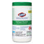 Hydrogen Peroxide Cleaner Disinfectant Wipes, 9 X 6.75, Unscented, White, 95/canister, 6 Canisters/carton