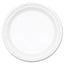 Famous Service Plastic Dinnerware, Plate, 3-compartment, 10.25" Dia, White, 125/pack, 4 Packs/carton