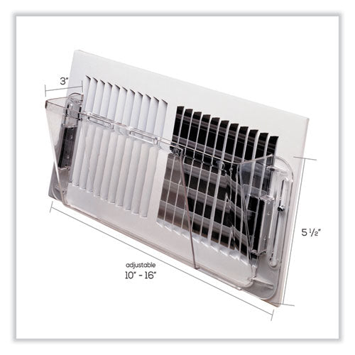 Adjustable Sidewall Register Air Deflector, 10 X 3 X 5.5, Clear