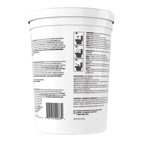 Crew Easy Paks Toilet Bowl Cleaner, Fresh Floral Scent, 0.5 Oz Packet, 90 Packets/tub