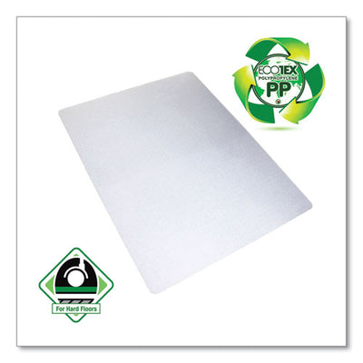 Ecotex Polypropylene Rectangular Chair Mat For Carpets, 29 X 46, Translucent