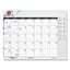 Recycled Desk Pad Calendar, Wild Flowers Artwork, 22 X 17, White Sheets, Black Binding/corners,12-month (jan-dec): 2023