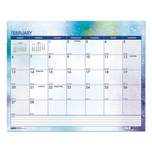 Recycled Cosmos Wall Calendar, Cosmos Artwork, 14.88 X 12, White/blue/multicolor Sheets, 12-month (jan To Dec): 2023