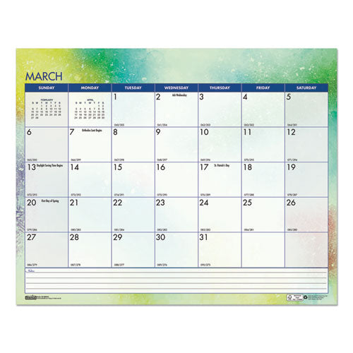 Recycled Cosmos Wall Calendar, Cosmos Artwork, 14.88 X 12, White/blue/multicolor Sheets, 12-month (jan To Dec): 2023