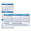 Recycled Three-month Format Wall Calendar, Horizontal Orientation, 17 X 8, White Sheets, 14-month (dec To Jan): 2022 To 2024