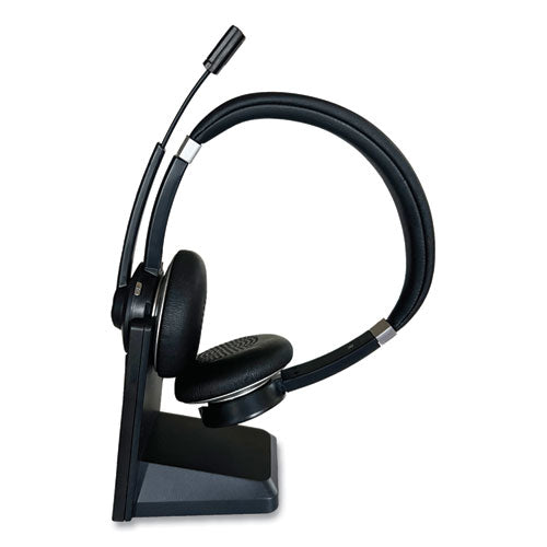 Ivr70003 Binaural Over The Head Bluetooth Headset, Black/silver