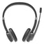 Ivr70003 Binaural Over The Head Bluetooth Headset, Black/silver