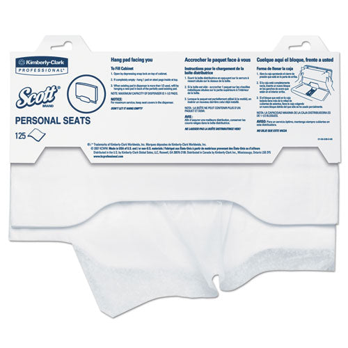 Personal Seats Sanitary Toilet Seat Covers, 15 X 18, White, 125/pack