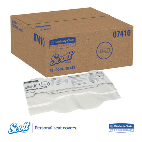 Personal Seats Sanitary Toilet Seat Covers, 15 X 18, White, 125/pack