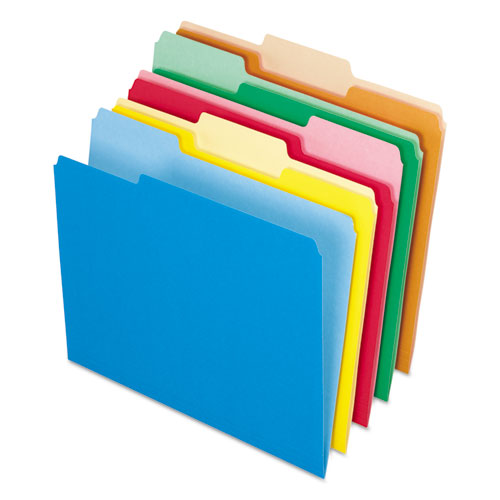 Interior File Folders, 1/3-cut Tabs: Assorted, Legal Size, Yellow, 100/box