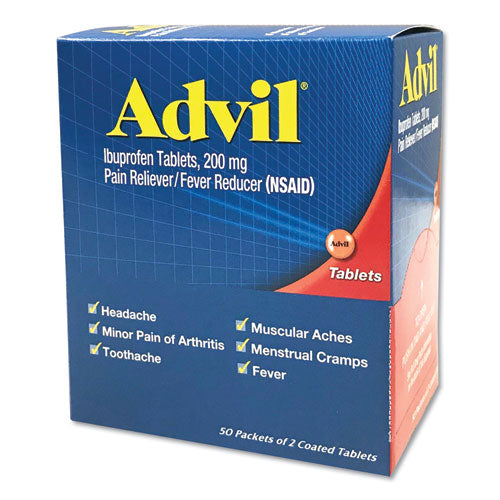 Ibuprofen Tablets, Two-pack, 50 Packs/box