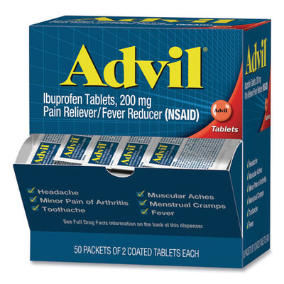 Ibuprofen Tablets, Two-pack, 50 Packs/box