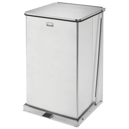 Defenders Heavy-Duty Steel Step Can, 13 gal, Steel, Stainless Steel