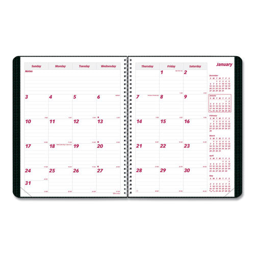 DuraFlex 14-Month Planner, 11 x 8.5, Black Cover, 14-Month (Dec to Jan): 2023 to 2025