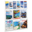 Reveal Clear Literature Displays, 9 Compartments, 30w X 2d X 36.75h, Clear