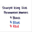 King Size Permanent Marker, Broad Chisel Tip, Black, Dozen
