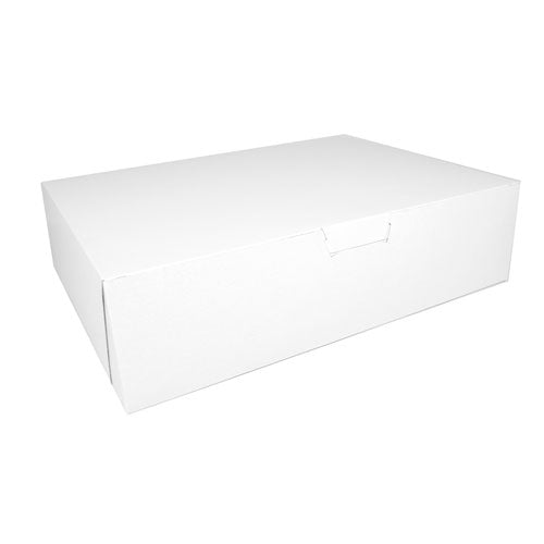 White One-piece Non-window Bakery Boxes, Standard, 8 X 8 X 4, White, Paper, 250/bundle