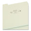 Expanding Recycled Heavy Pressboard Folders, 1/3-cut Tabs: Assorted, Letter Size, 1" Expansion, Gray-green, 25/box