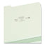 Expanding Recycled Heavy Pressboard Folders, 1/3-cut Tabs: Assorted, Letter Size, 2" Expansion, Gray-green, 25/box