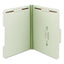 Recycled Pressboard Fastener Folders, 1" Expansion, 2 Fasteners, Legal Size, Gray-green Exterior, 25/box