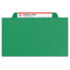 Expanding Recycled Heavy Pressboard Folders, 1/3-cut Tabs: Assorted, Letter Size, 1" Expansion, Green, 25/box