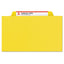 Expanding Recycled Heavy Pressboard Folders, 1/3-cut Tabs: Assorted, Letter Size, 1" Expansion, Yellow, 25/box